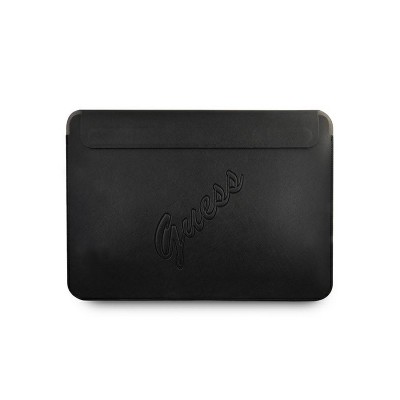 Husa Originala Guess Sleeve Saffiano Scrip Compatibila Cu Laptop / Macbook Pro / Air 13inch, Negru