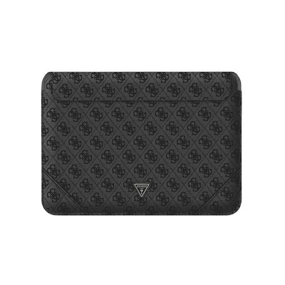 Husa Premium Guess Sleeve Uptown Triangle Logo, Compatibila Cu Laptop / Macbook Pro / Air 13inch, Negru