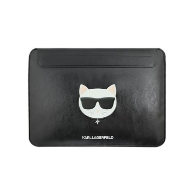 Husa Premium Karl Lagerfeld Sleeve Choupette Head, Compatibila Cu Laptop / Macbook 16 inch, Negru