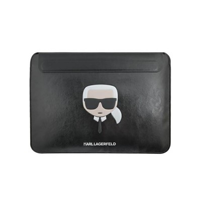 Husa Premium Karl Lagerfeld Sleeve Ikonik Karl Head, Compatibila Cu Laptop / Macbook 16 inch, Negru