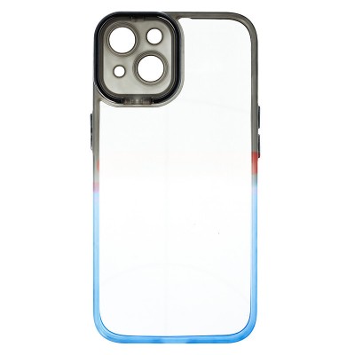 Husa iPhone 14, Premium Cu Protectie Camera, Negru - Albastru